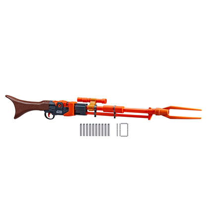 NERF Star Wars Amban Phase-Pulse Blaster, The Mandalorian, Scope, 10 Official Elite Darts, Breech Load, 50.25 Inches Long (Amazon Exclusive)