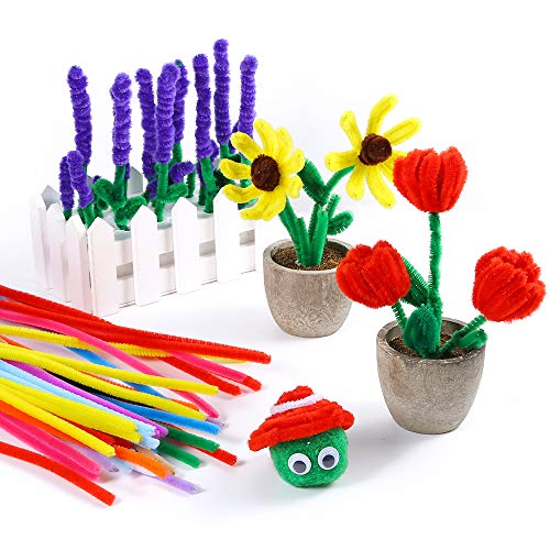 Caydo 324 Pieces Pipe Cleaners 27 Colors Chenille Stems for DIY Art Creative Crafts Project Decorations (6 mm x 12 Inch)