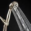 AquaDance High Pressure 6-Setting Full Brushed Nickel Handheld Shower Head with Stainless Steel Hose. Officially Independently Tested to Meet Strict US Quality & Performance Standards!