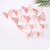 72 Pcs Butterfly Wall Stickers, Tianhoudeger 3D Butterfly Wall Decor Butterfly Party Decorations Birthday Cake Decorations Removable Wall Sticker Room Decor for Baby Shower Party Girls Kids(Rose Gold)