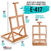 U.S. Art Supply Venice Heavy Duty Tabletop Wooden H-Frame Studio Easel - Artists Adjustable Beechwood Painting and Display Easel, Holds Up to 23