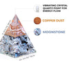 Ever Vibes New Inspirational Orgonite Pyramid for Positivity | Rainbow Moonstone Orgone Pyramid for Strength - Meditation - Yoga - Reiki - Healing Crystal Gemstone Pyramid