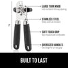 The Original Gorilla Grip Heavy Duty Stainless Steel Smooth Edge Manual Hand Held Can Opener With Soft Touch Handle, Rust Proof Oversized Handheld Easy Turn Knob, Large Lid Openers, Black