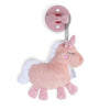 Itzy Ritzy Pacifier & Lovey Set; Detachable Plush Unicorn & Coordinating Pink Silicone Pacifier; Ideal for Ages 0 Months & Up, Unicorn