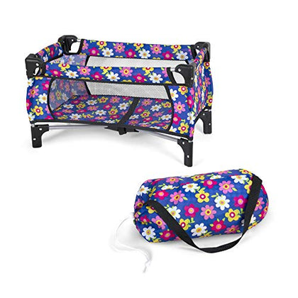 fash n kolor® Baby Doll Crib Set with Pack n Play Bassinet Blanket & Carry Bag for Baby Doll Fits up to 20 inches Doll | Baby Girl Stuff, Excellent Pretend Play Gift
