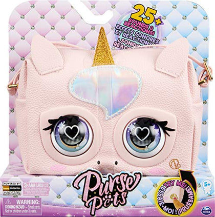 Purse Pets, Glamicorn Unicorn Interactive Pet Toy & Crossbody Girls Purse with Over 25 Sounds and Reactions, Shoulder Bag, for Kids