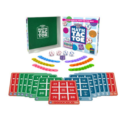 Semper Smart Games PlaySmart Dice Math-Tac-Toe: Get Sharp on Mental Math with a Fun New Twist on a Timeless Classic! Multiple Skill-leveled Math Made Fun for 8 and up!