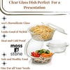 Moss & Stone Basics 3-Piece Glass Casserole With Covered, Borosilicate Glass Durable Bakeware Set, Glass Bowls Bakeware Dish Oven Safe & Microwave Safe, Clear Glass Baking Dish, 3 Round Casserole Dish With Lid