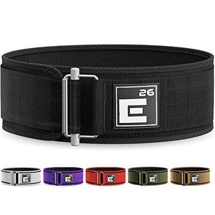 Element 26 Self-Locking Weight Lifting Belt | Premium Weightlifting Belt for Serious Functional Fitness, Weight Lifting, and Olympic Lifting Athletes (Extra Small, Black)