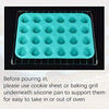 CAKETIME Silicone Muffin Pan - 24 Mini Cupcake Pan Silicone Molds BPA Free 100% Food Grade Mini Muffin Pan, Pinch Test Approved, Pack of 2