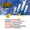 Stomp Rocket Original Jr. Glow Launcher for Kids - Glows in The Dark - Soars 100 Ft - 4 Foam Rockets and Adjustable Launcher - Fun Outdoor or Indoor Toy and Gift - Boys or Girls Age 3+ Years Old