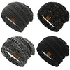 Durio Beanies Women Knit Beanie Hat for Women Thick Womens Beanies for Winter Fleece Lined Christmas Beanie for Women A Black & Black Mix & Black Grey Mixed & Deep Grey One Size