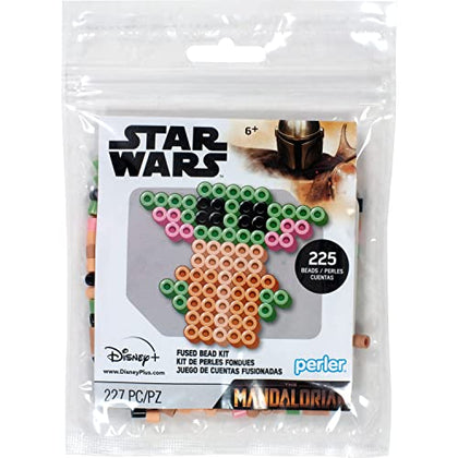 Perler 80-53457 The Mandalorian Baby Yoda Star Wars Mini Fuse Bead Activity Kit, 227pcs