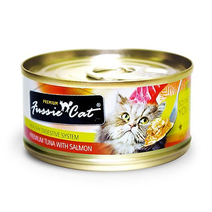 Fussie Cat Premium Tuna/Salmon Can Cat Food 24 Pk