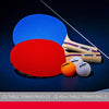 Franklin Sports Ping Pong Paddle Set with Balls - 2 Player Table Tennis Paddle Kit with (2) Paddles + (3) Balls Included - Red + Blue