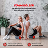 Foam Roller for Exercise - Premium Foam Roller Set 4 in 1 - Includes Massage Roller, Foot Roller, Back Roller, for Exercise & Physical Therapy - Ideal for Yoga, Back, Neck, Legs, Muscles ELVIRE