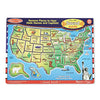 Melissa & Doug USA Map Sound Puzzle - Wooden Puzzle With Sound Effects (40 pcs), Multicolor - States And Capitals Map Puzzle, Educational Toy, Geography For Kids Ages 5+