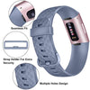 PACK 3 Silicone Bands for Fitbit Charge 4 / Fitbit Charge 3 / Charge 3 SE Replacement Wristbands for Women Men Small Large(Without Tracker) (Small: for 5.5