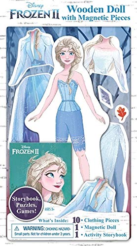 Bendon Disney Frozen 2 Magmatic Wooden Doll Dress-Up Kit (10-Pieces)