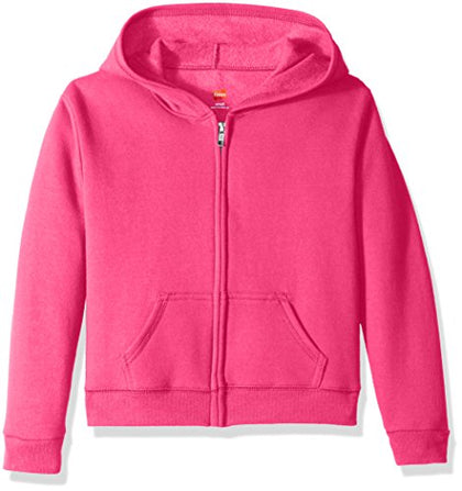 Hanes girls Comfortsoft Ecosmart Full-zip Hoodie Hooded Sweatshirt, Amaranth, Small US