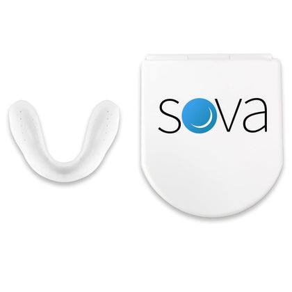 SOVA Aero Night Guard with Case - 1.6mm Thin - Custom-Molded Fit - Protects Against Nighttime Teeth Grinding & Clenching - Odor & Taste Free - Remoldable Up to 20 Times - Non Toxic