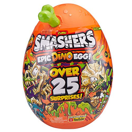 Smashers Epic Dino Egg Collectibles Brontosaurus Series 3 Dino by ZURU - with Over 25 Surprises, Slime, Fossil Toy, Ice Age Putty, Dinosaur Toys, Brontosaurus