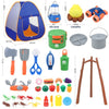 MITCIEN Kids Camping Toys Set with Tent,Camping Toys for Kids, Outdoor Camping Toys for Kids Toddlers Boys Girls Age 3 4 5 6, Include Kids Camping Tent/Campfire/Oil Lamp/Pretend Food