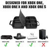 USA Gear Console Carrying Case - Xbox Travel Bag Compatible with Xbox One and Xbox 360 with Water Resistant Exterior and Accessory Storage for Xbox Controllers, Cables, Gaming Headsets - Black