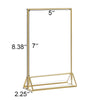 HIIMIEI Acrylic Gold Sign Holder, 5x7 Gold Acrylic Picture Frames Clear Double Sided Menu Holder for Wedding Table Number 6 Pack