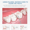 TUREWELL Water Flossing Oral Irrigator, 600ML Dental Water Teeth Cleaner 10 Adjustable Pressure, Electric Oral Flosser for Teeth/Braces, 8 Water Jet Tips for Family (Black)