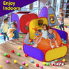 Playz 5pc Kids Play Tent Jungle Gym, Ball Pit, Pop Up Tents & Play Tunnel for Toddlers, Babies, and Kids Indoor & Outdoor Playhouse Bundle with Dartboard and 5 Sticky Balls, Gift for Boys & Girls