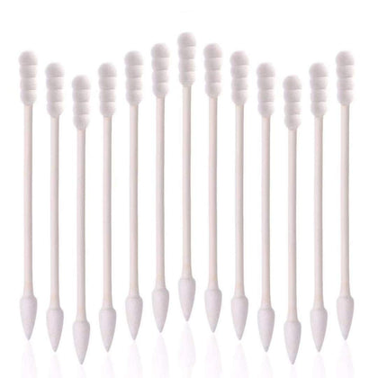 Cotton Swabs 800 Pieces, Double Precision Tips with Paper Stick, 4 Packs of 200 Pieces (Pointed+Spiral Head)