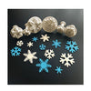 ilauke 6PCS Snowflake Cookie Cutters Decorating Fondant Embossing Tool Christmas Cookie Cutters Snowflake Plunger Cake Cutter