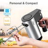 600W Electric Hand Mixer Kitchen Handheld Mixer 10 Speed Powerful with Turbo for Baking Cake Lightweight & Personal Electric Mixer with Egg Baking Beaters Dough Hooks, Whipping Mixing Cookies