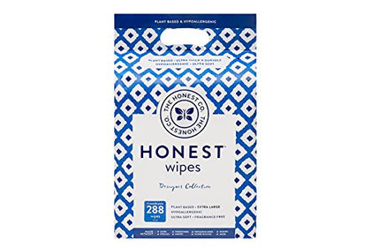 The Honest Company Clean Conscious Wipes | 99% Water, Compostable, Plant-Based, Baby Wipes | Hypoallergenic, EWG Verified | Balance Blues, 288 Count