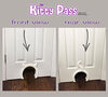 The Kitty Pass Cat Door for Interior Door - Cat Hole Kitty Door for Hidden Litter Box - Pet Door for Cats up to 21 lbs - Semi Gloss White Cat Door Interior Door