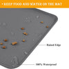 Dog Cat Pet Feeding Mats, Silicone Waterproof Non Slip Pet Dog Cat Bowl Mats Placemat Food and Water Tray Mat Raised Edges to Prevent Spills, Easy Clean