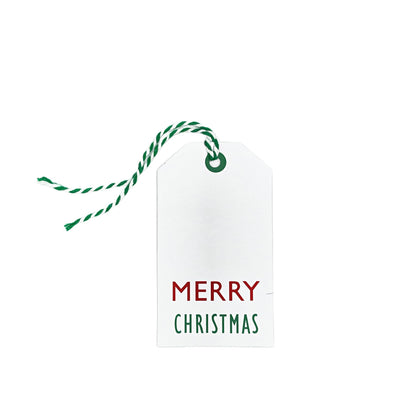 K-Kraft Tags for Gift Wrapping and Labeling (Xmas on White Kraft 25 PCS)