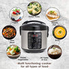 Moss & Stone Electric Multicooker Digital Rice Cooker Small 4-8 Cup 10 Pre-Programmed Settings Brown White / Food Steamer, Slow With Steamer For Vegetables, Nonstick Pot Stainless Steel