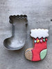 LILIAO Winter Holiday Christmas Cookie Cutter Set - 4 Piece - Ugly Sweater, Stocking, Hat and Mitten Fondant Biscuit Cutters - Stainless Steel