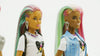 Barbie Doll Leopard Rainbow Hair with Color-Change Highlights & 16 Styling Accessories Including Clothes, Scrunchies, Brush & More