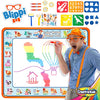 Blippi?Water Doodle Mat with Stamps, Stickers & More - Super Water Drawing Mat with Hidden Colors for Boys Girls - Water Coloring Mat for Toddlers - Outdoor Play - Summer Yard Games for Kids Age 2+