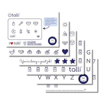 Talli Baby Customization Sticker Sheets - 90+ Premium Icons for Personalizing Your Baby Monitoring Experience