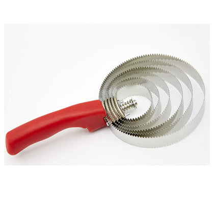 Reversible Stainless Steel Curry Comb/Curry Comb Horse Brush Scraper with Soft Touch Grip (Red)
