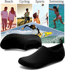 ANLUKE Water Shoes Barefoot Aqua Yoga Socks Quick-Dry Beach Swim Surf Shoes for Women Men Black/Solid 34/35