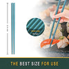 Hiware 10 Pairs Reusable Chopsticks Dishwasher Safe, Non-Slip Chop Sticks Set Japanese Style, 9.5 Inch