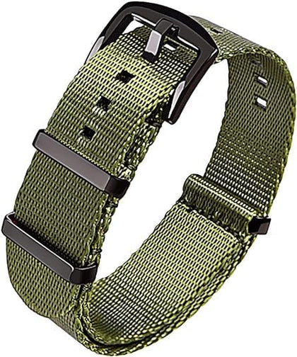 Ritche Nylon Watch Strap with Heavy Buckle Bands 18mm 20mm 22mm Premium Seat Belt Nylon Watch Bands for Men Women, Valentine's day gifts for him or her