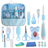 Baby Healthcare and Grooming Kit, 26 in 1 Baby Electric Nail Trimmer Set Newborn Nursery Health Care Set for Newborn Infant Toddlers Baby Boys Girls Kids Haircut Tools (Blue 26 in 1)