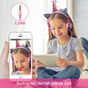 Unicorn Kids Headphones for Girls Children Teens, Wired Headphones for Kids with Adjustable Headband, 3.5mm Jack and Over On Ear Headset w/Mic for School Birthday Xmas Unicorn Gift