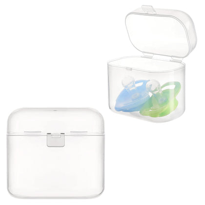 Accmor Pacifier Case, Pacifier Container Can Storage 2 Pacifiers, Baby Pacifier Holder Case for Travel, BPA Free,Transparent,2 Pack
